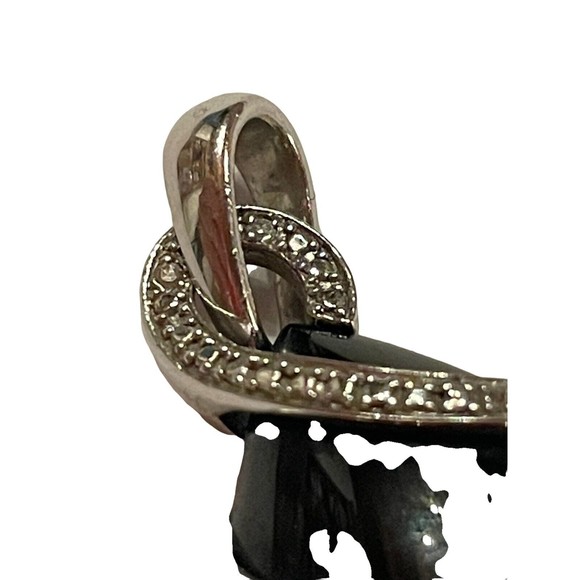 Sterling Silver 925 Black Onyx Cubic Zirconia Pendant EMA Jewlery Inc - Picture 7 of 11